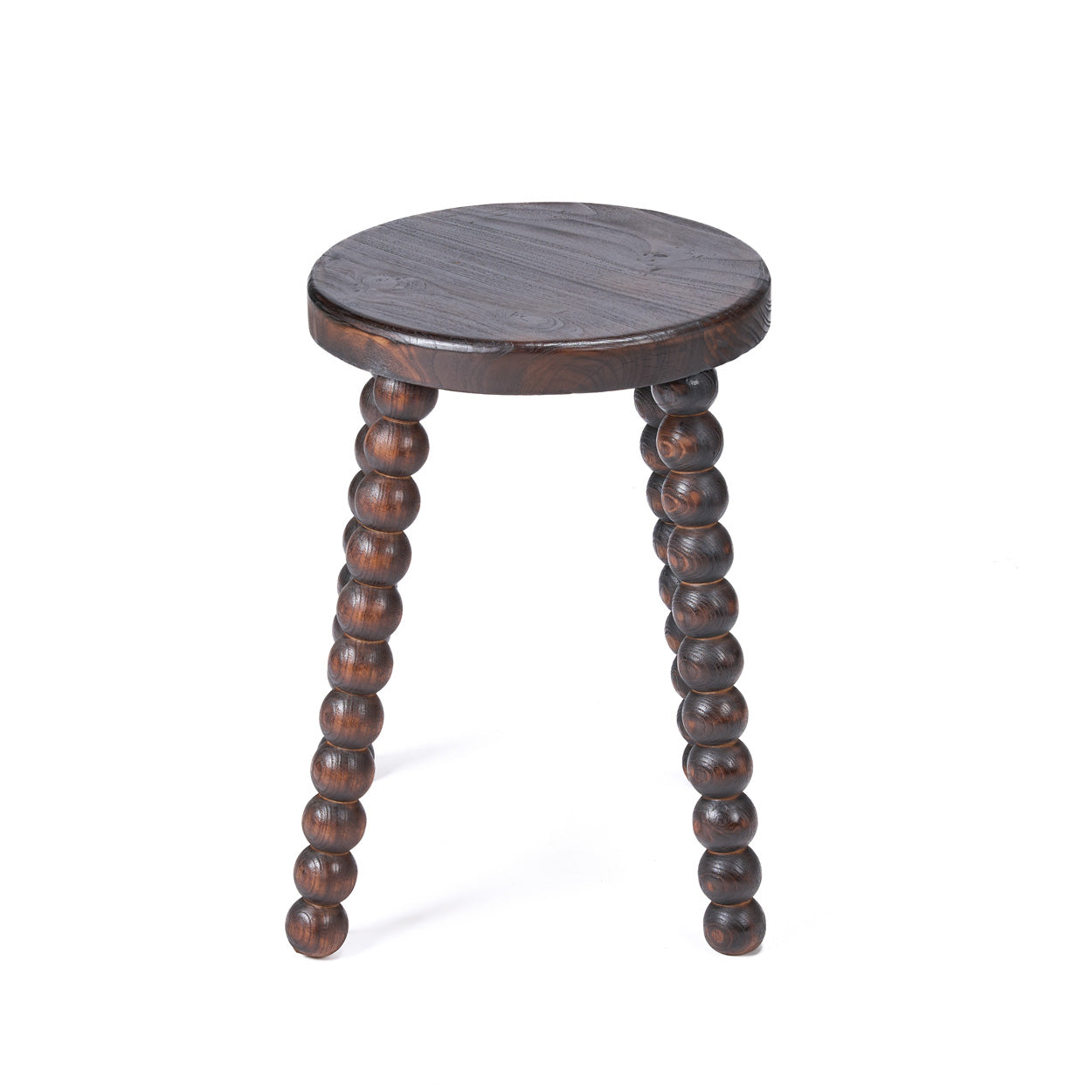 Stool with spiral legs on a white background
