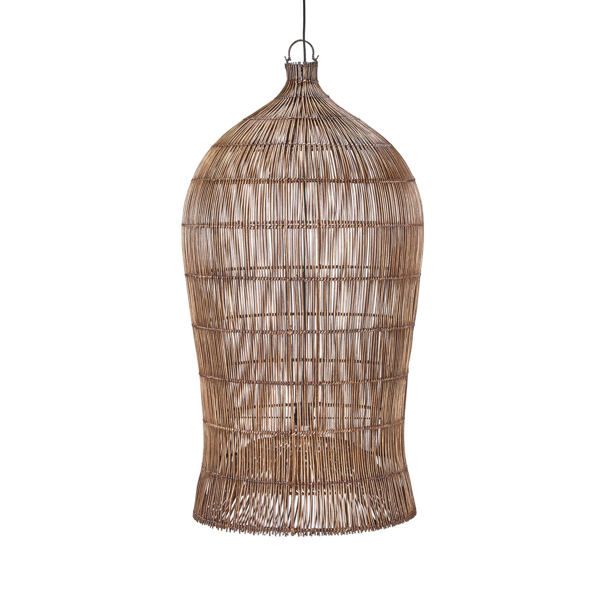 The Woven Bell Pendant - Dark Walnut XL Size