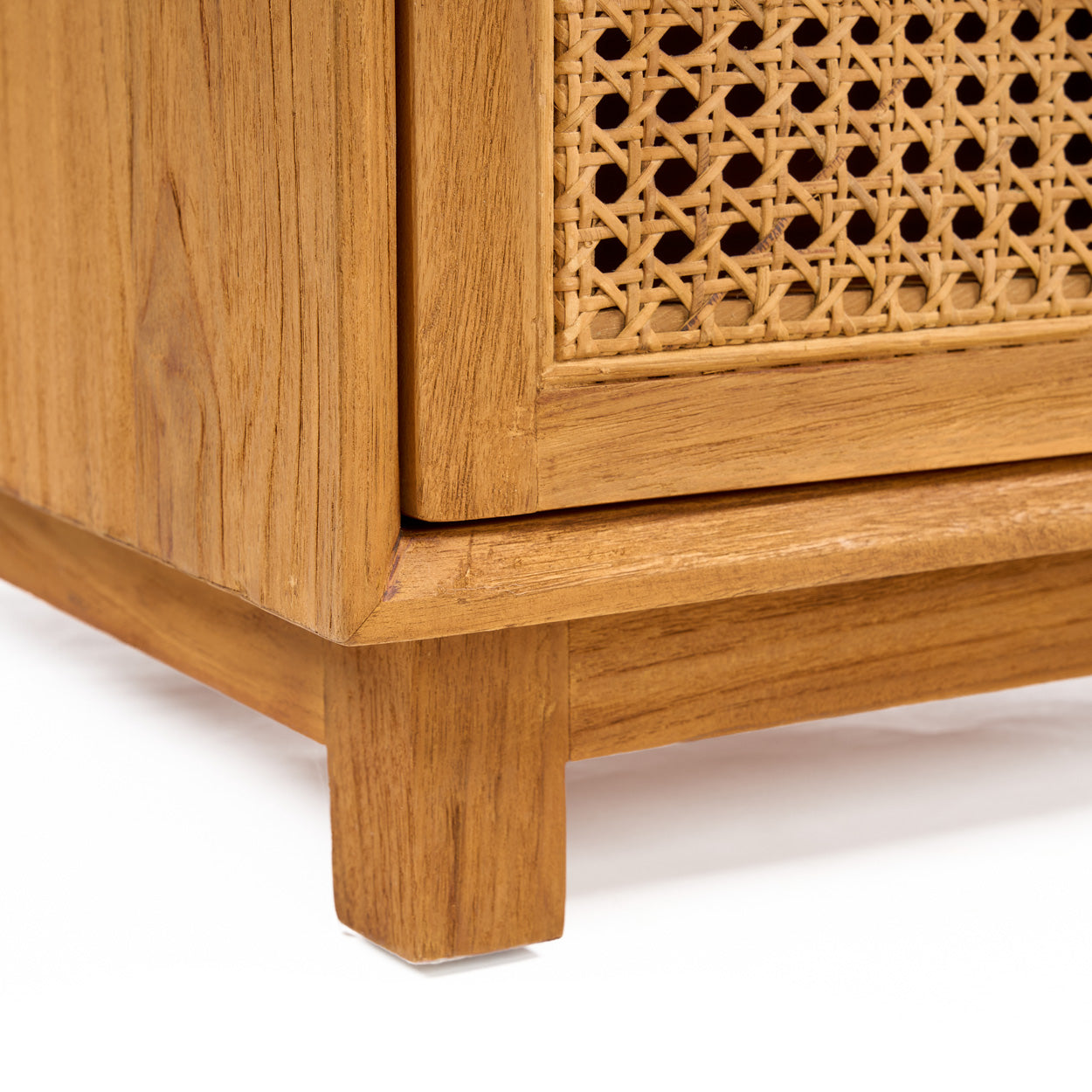 Close-up of a nightstand on a white background