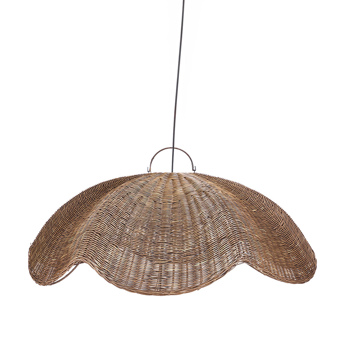The Wave Pendant - dark walnut on white backgroung