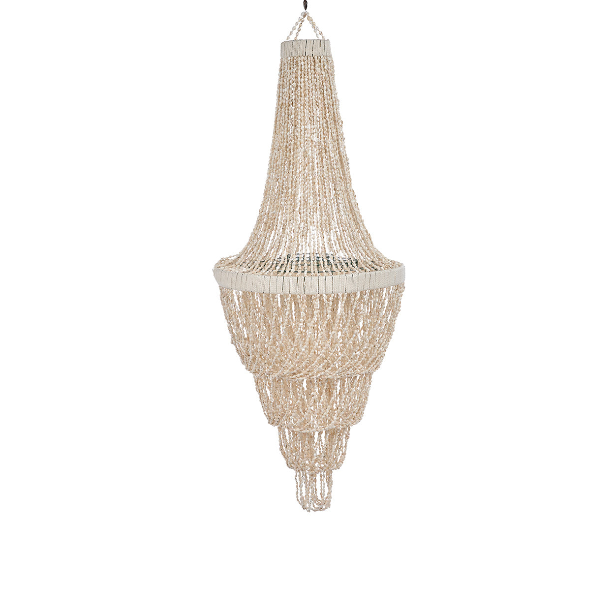 Beaded chandelier on a white background
