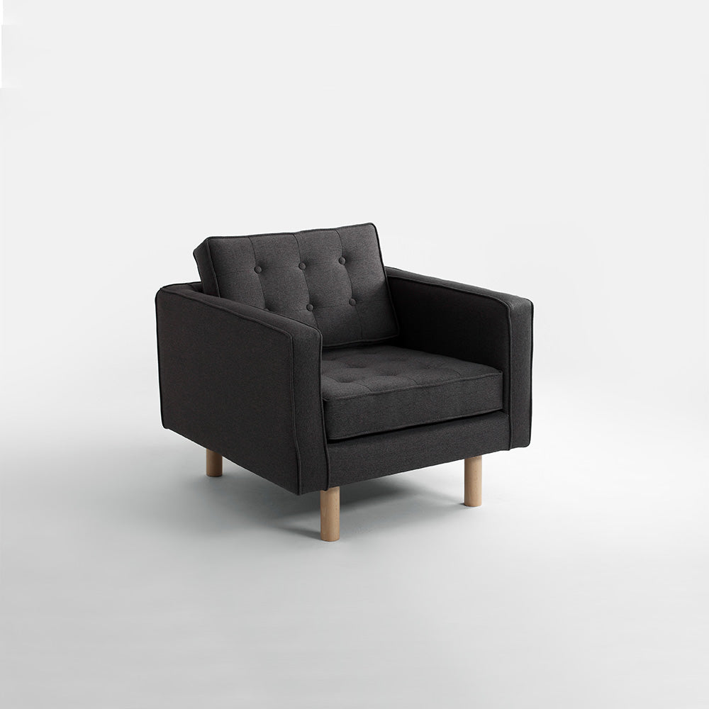 TOPIC WOOD Armchair Graphite