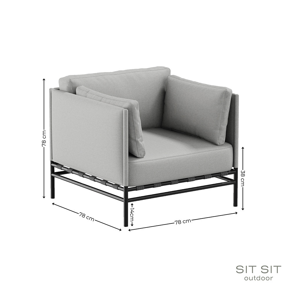 DANDY Armchair - Outdoor Dimensions
