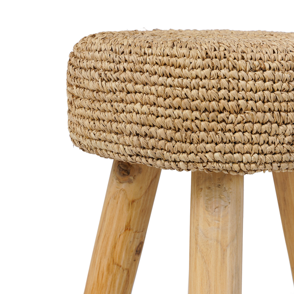 THE RAFFIA Hocker - Naturbelassen