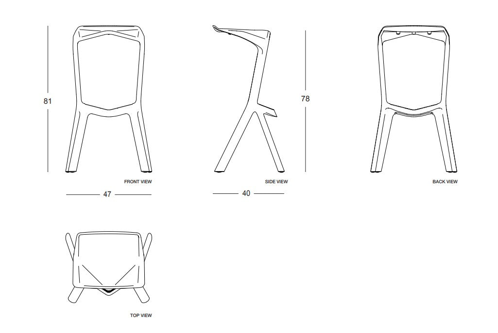 MIURA Stool Dimensions