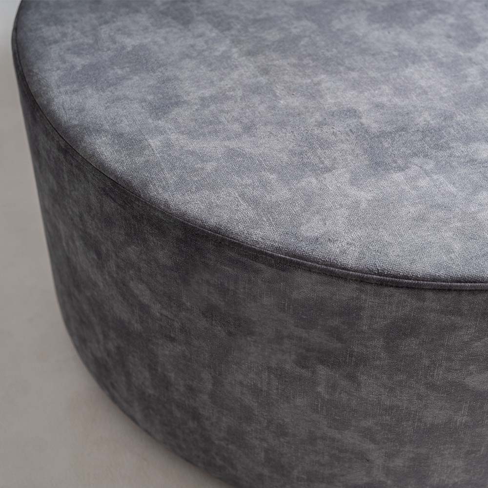 SARI Pouffe Grey Close View