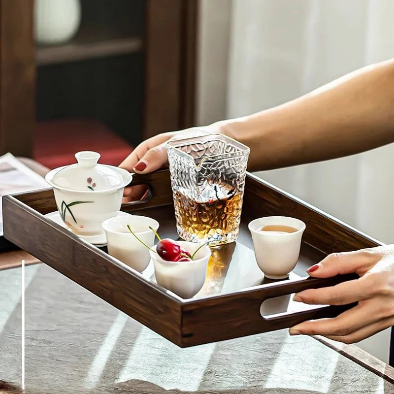 Bambus Tee Tablett Retro Style