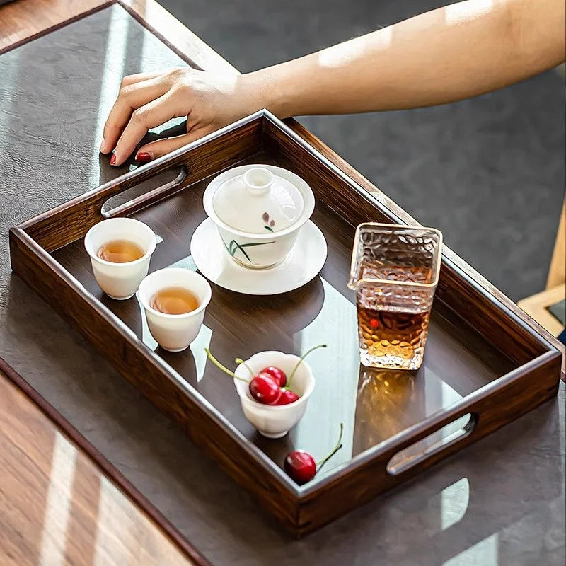 Bambus Tee Tablett Retro Style