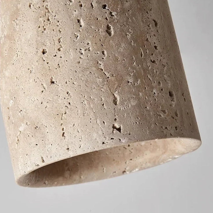 Modern Stone Travertine Ceiling Lamps Close View 2