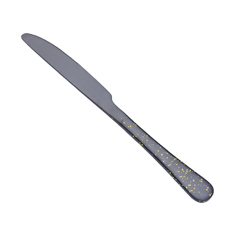 Schwarzes Tafelgeschirr aus rostfreiem Stahl