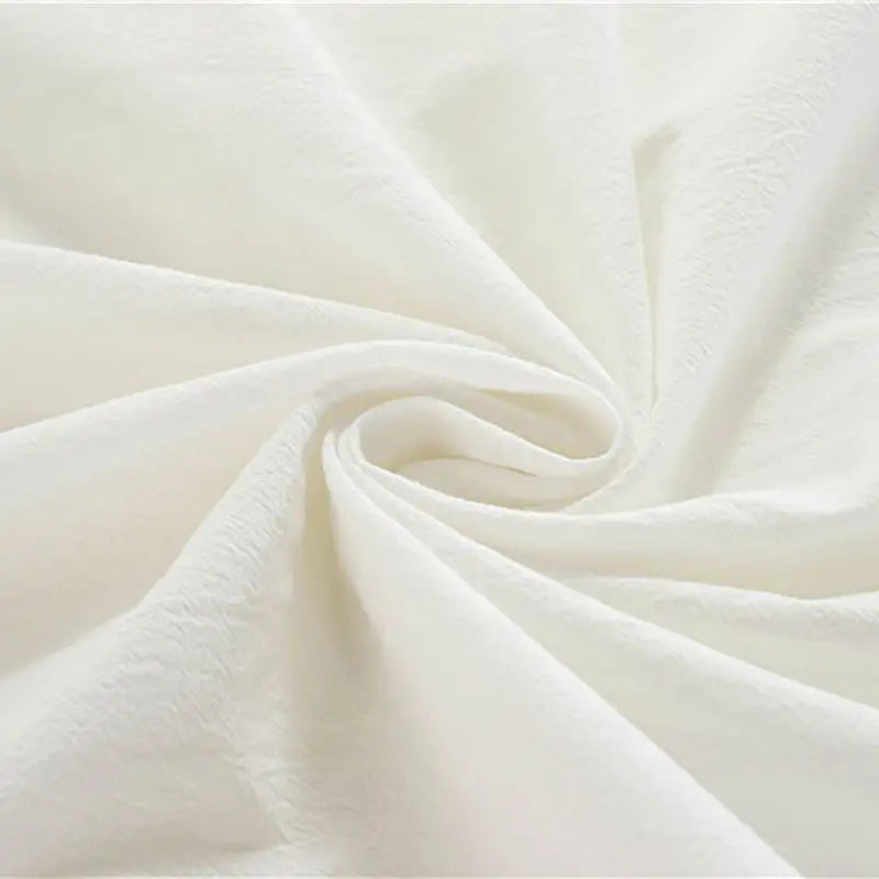 Weißer Tischläufer aus Baumwollstoff