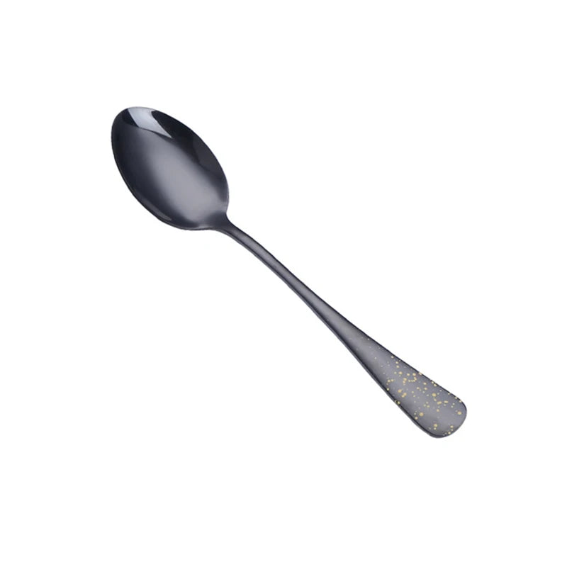 Schwarzes Tafelgeschirr aus rostfreiem Stahl