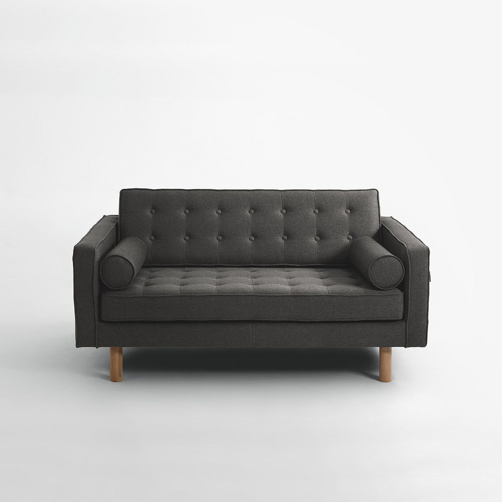 TOPIC WOOD 2 Seater Sofa Grey