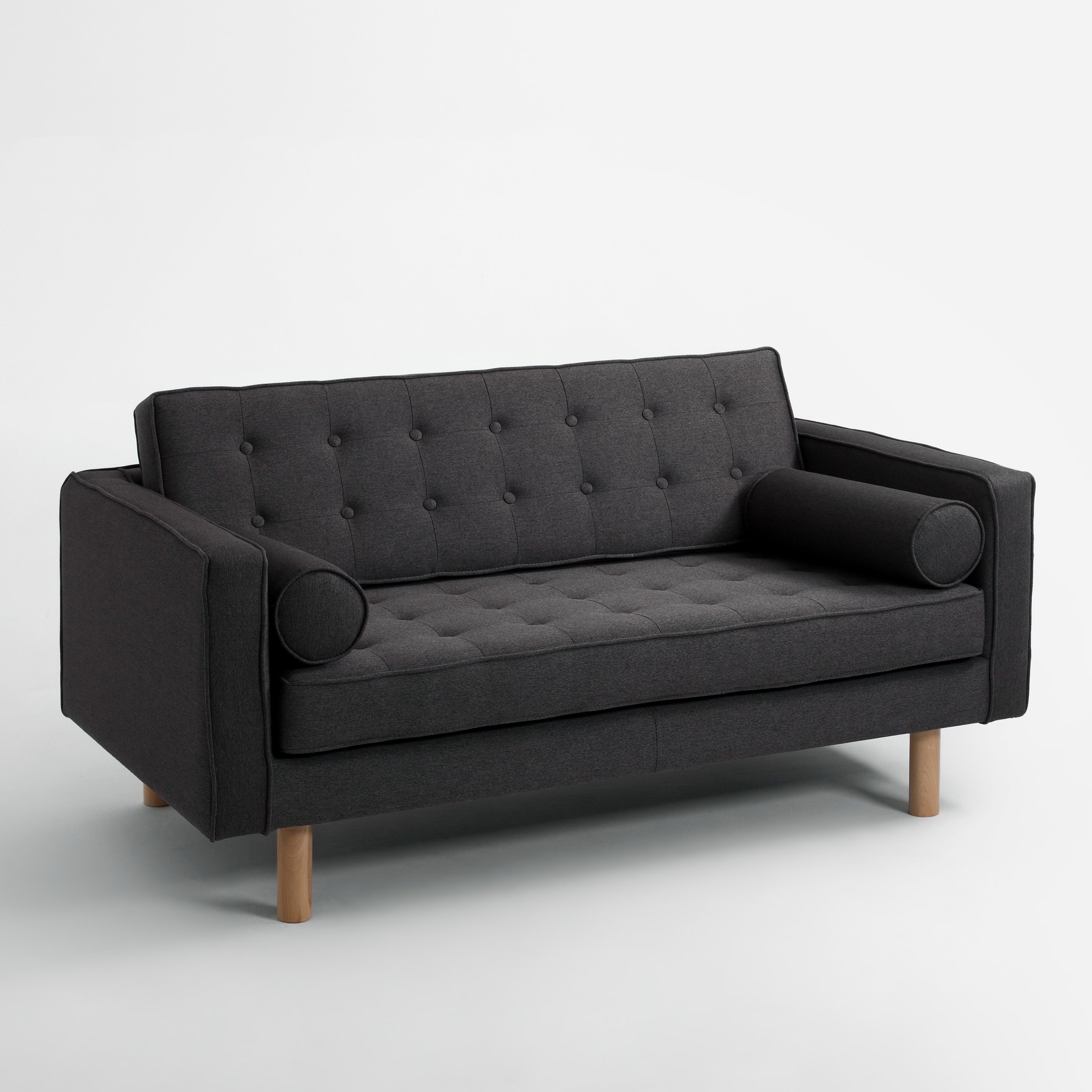 TOPIC WOOD 2 Seater Sofa Graphite