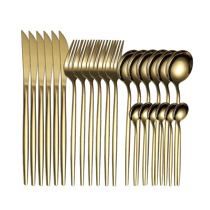 Edelstahl-Besteck-Set