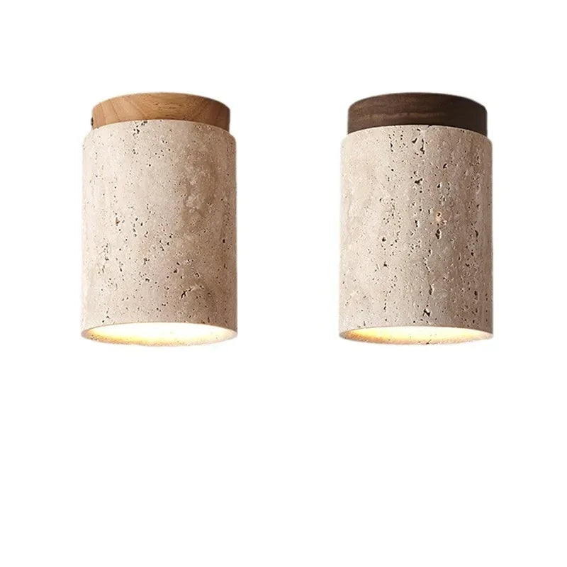Modern Stone Travertine Ceiling Lamps