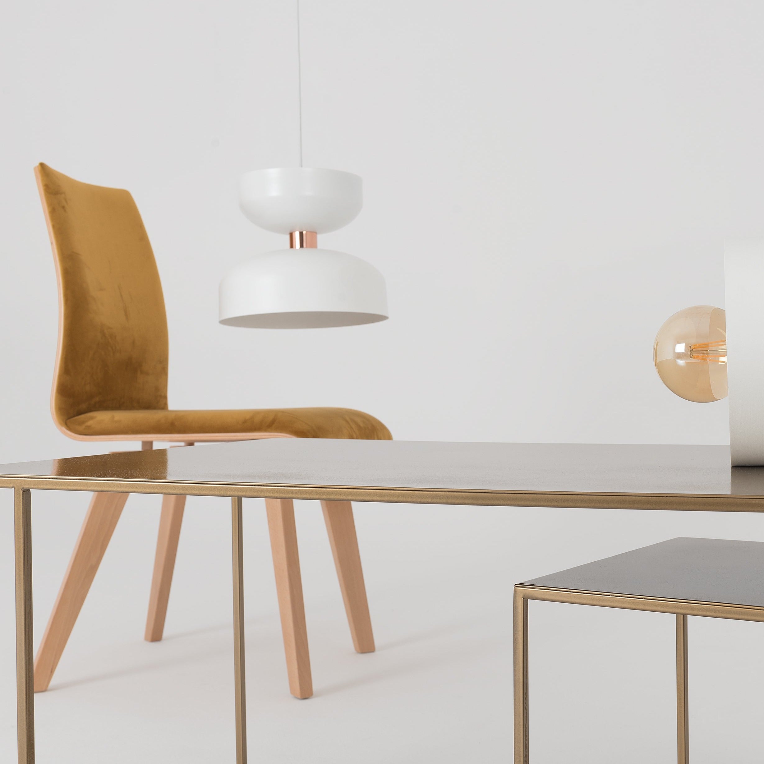 WALT Coffee Table 100x60 Metal Gold Interior