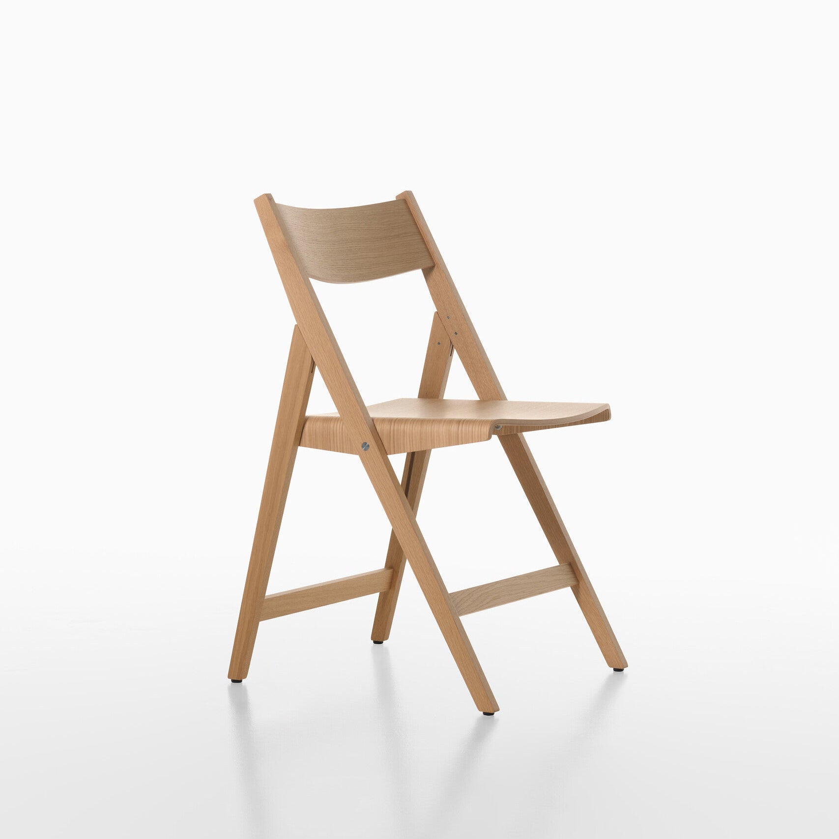 Wooden THEO folding chair on a white background