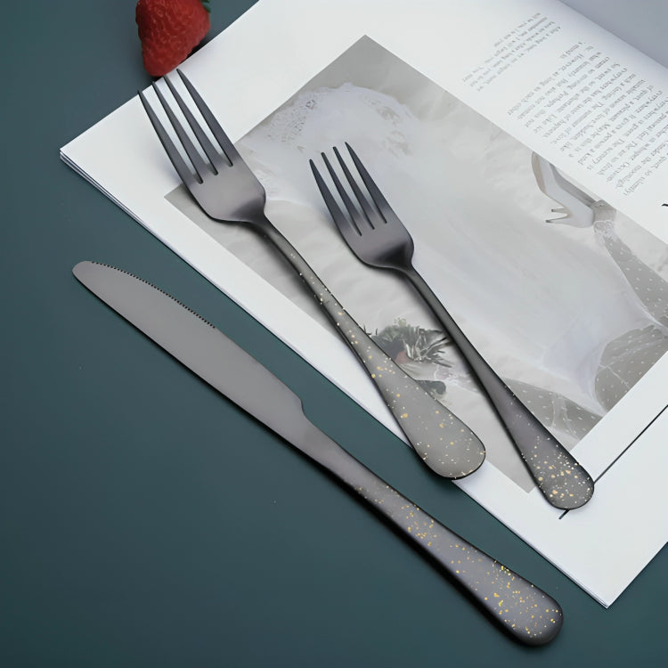 Schwarzes Tafelgeschirr aus rostfreiem Stahl