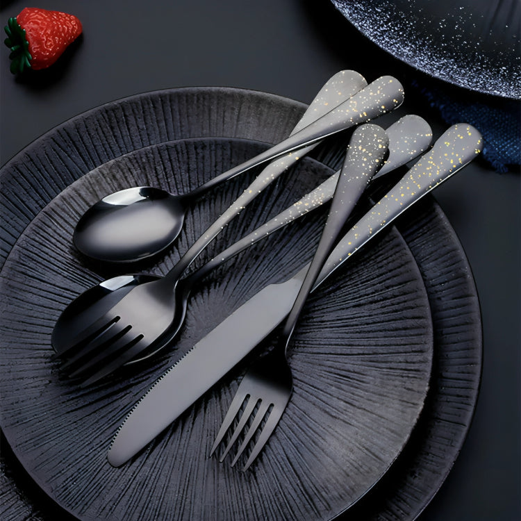 Schwarzes Tafelgeschirr aus rostfreiem Stahl