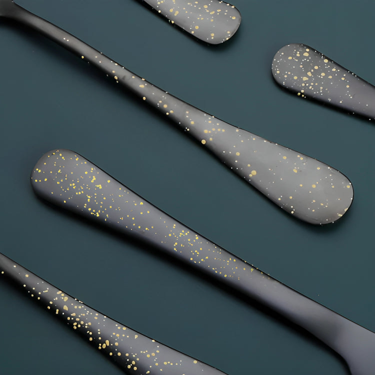 Schwarzes Tafelgeschirr aus rostfreiem Stahl