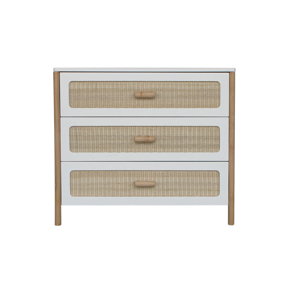 OCEANIA Rattan Chest of Drawer White