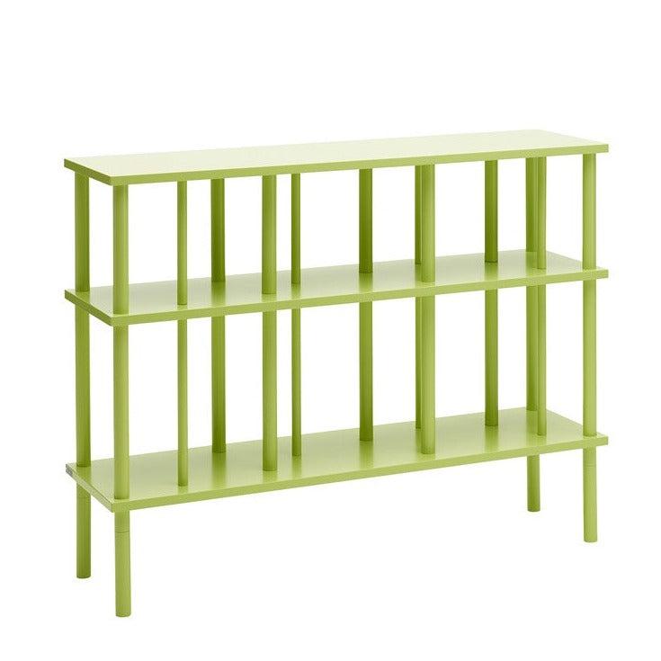 LEVEL Bookshelf ash, green finish, large shelf