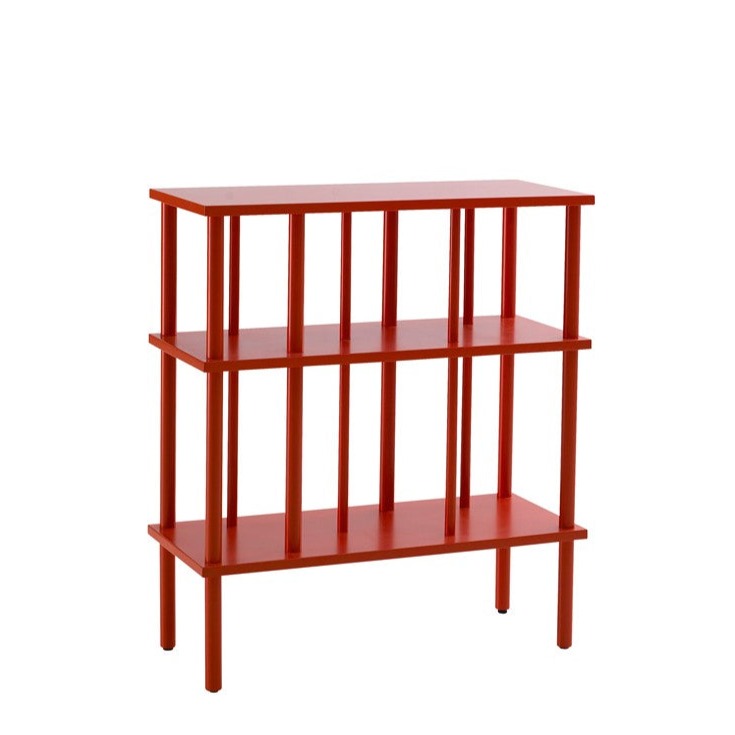 LEVEL Bookshelf ash, red colour small shelf