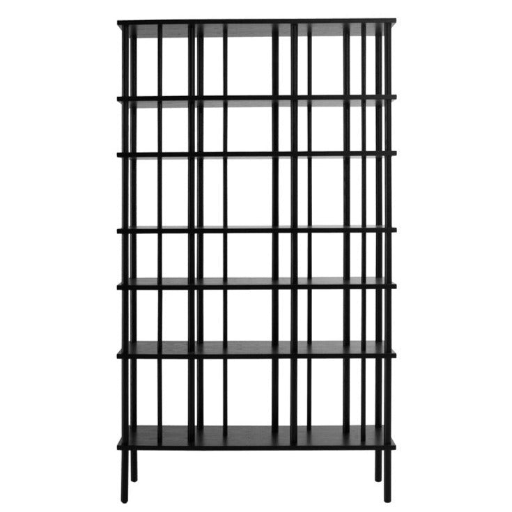 LEVEL Bookshelf LE 756 black ash, width 110 cm