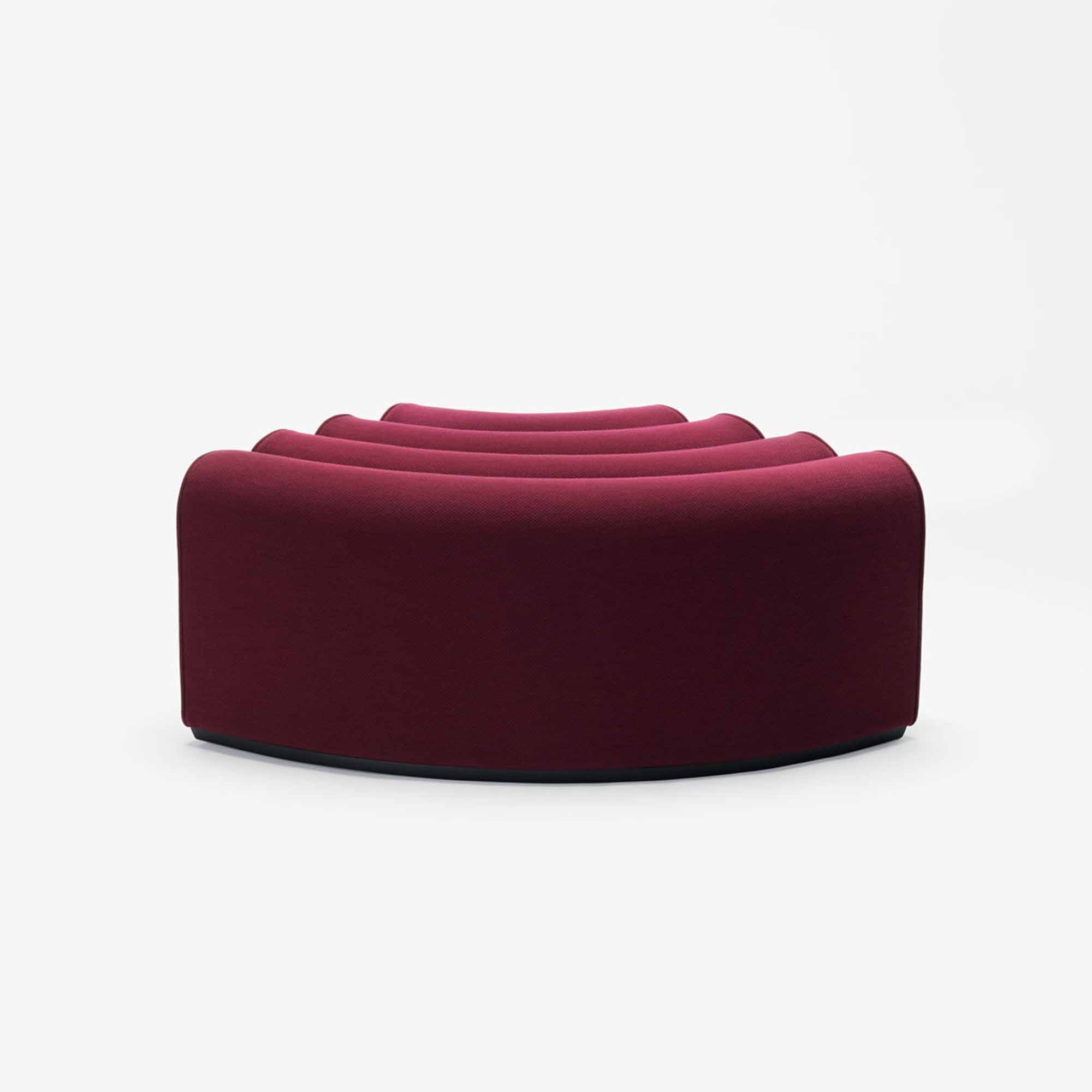 ARKAD Corner Pouffe Cherry Large backside view