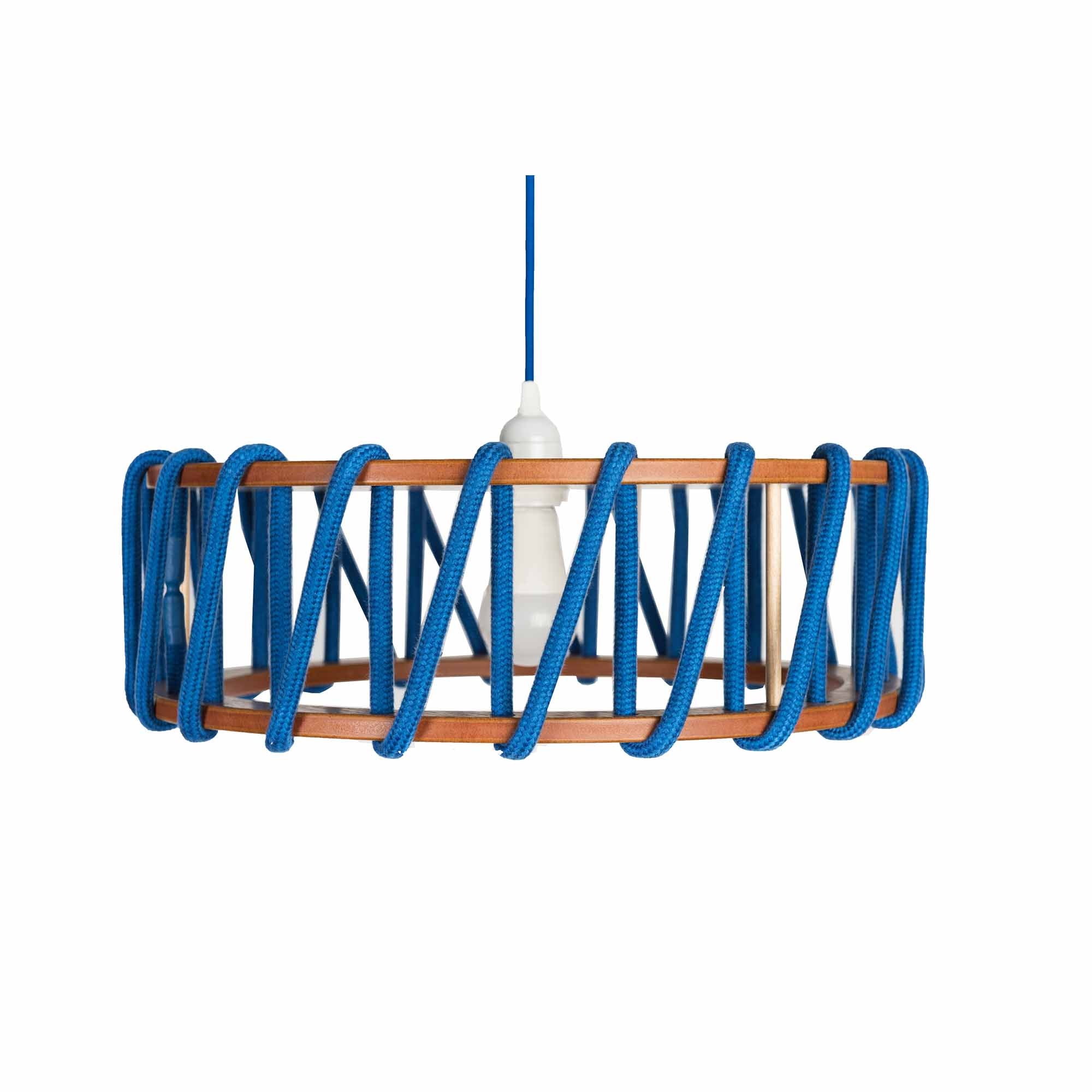 MACARON Pendant Lamp Blue 45 cm close view