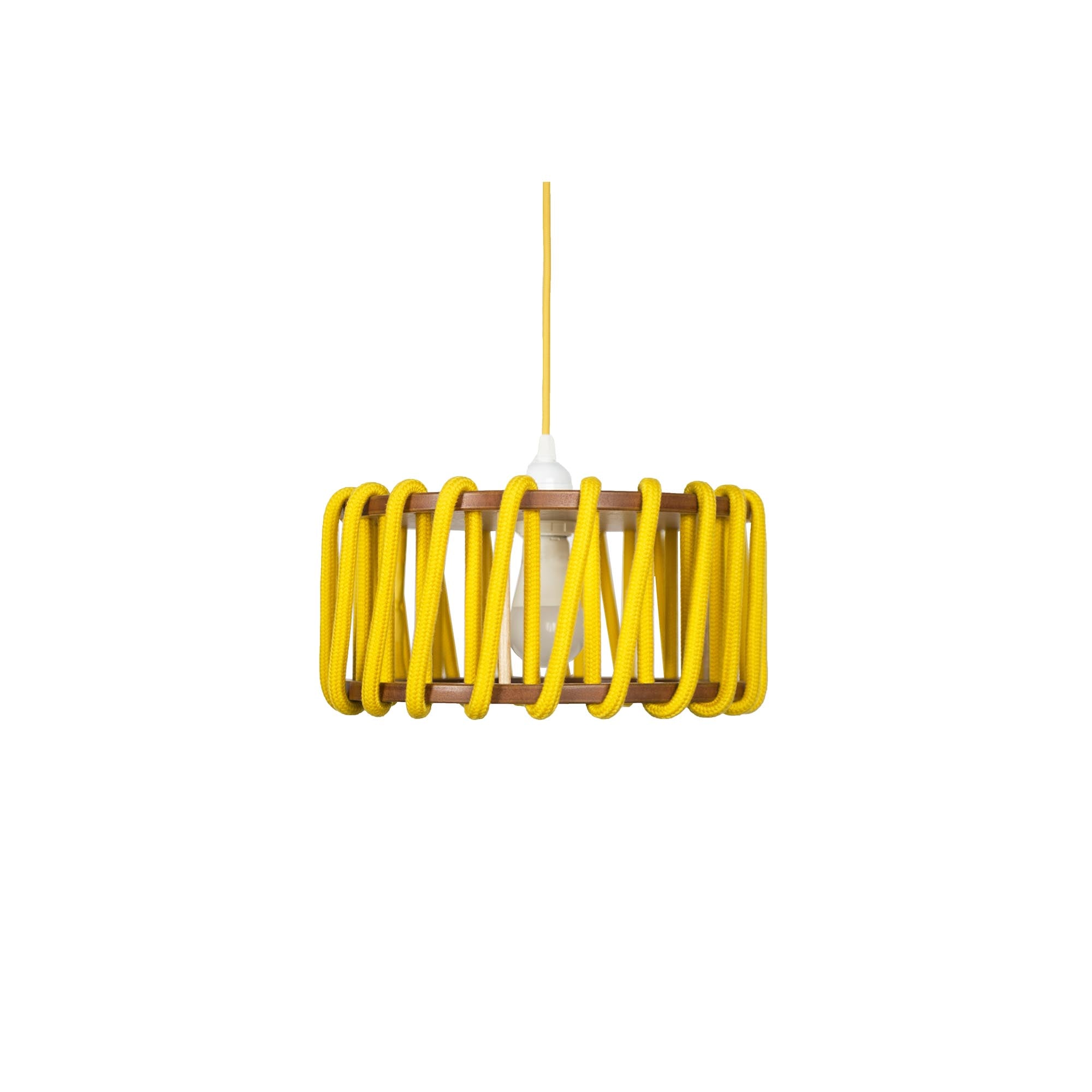 MACARON Pendant Lamp Yellow 30 cm front closer view