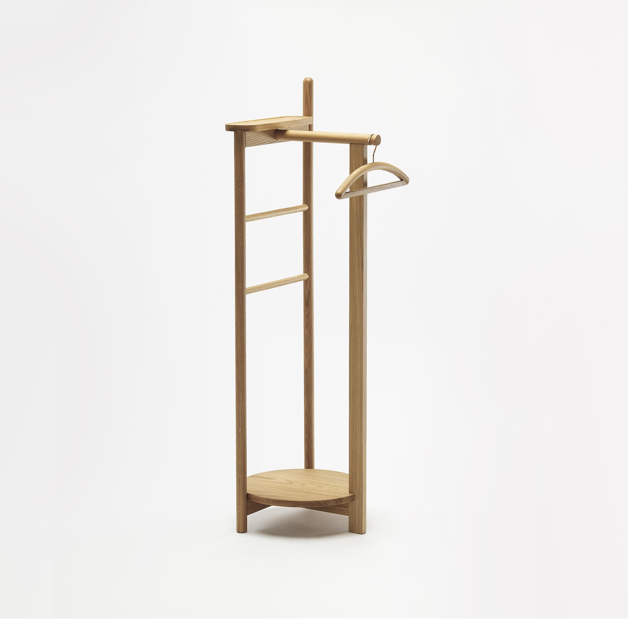 LAUREL Coat Stand Natural Oak front view
