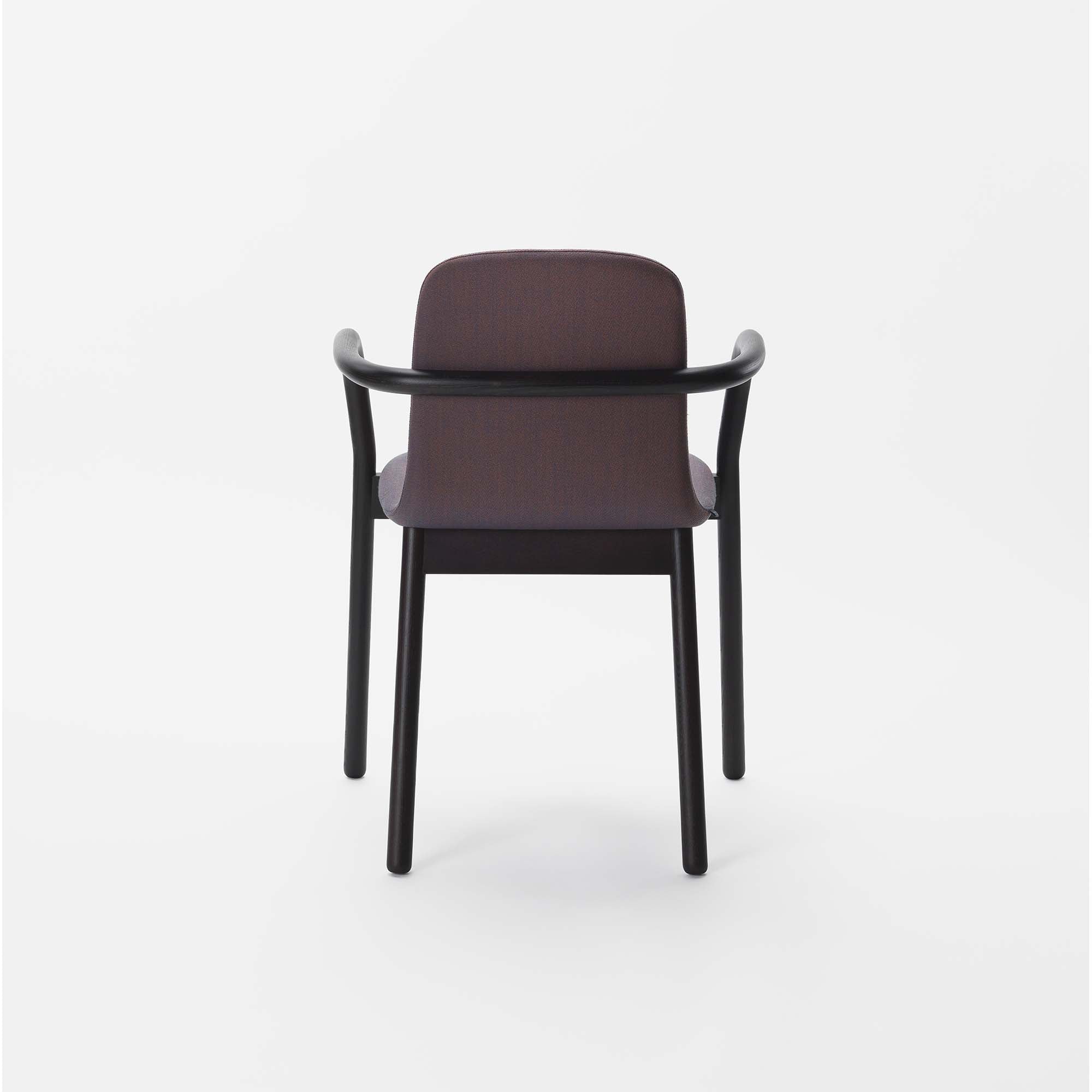 HUG ARMCHAIR Stained Ash Wenge Brown backside view