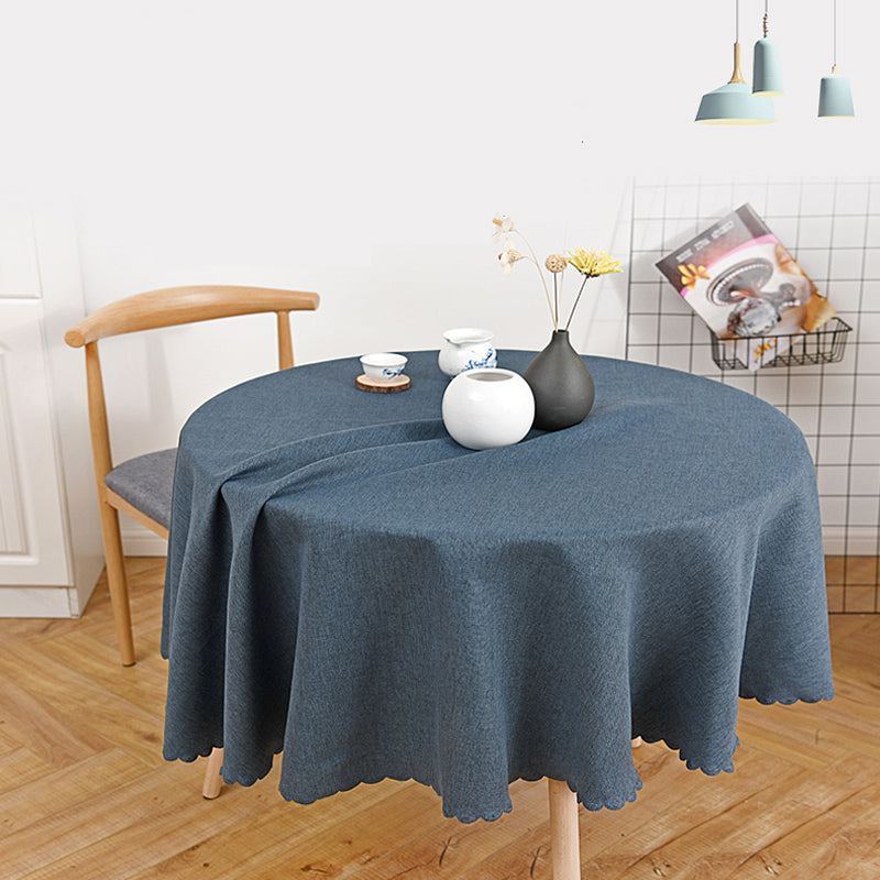 Elegante runde Baumwolltischdecke