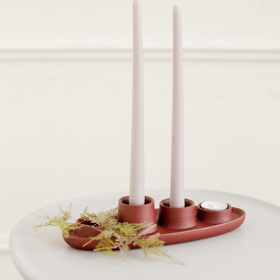 AYE Candle Holder 4 Funnel-wine with candles-interior view