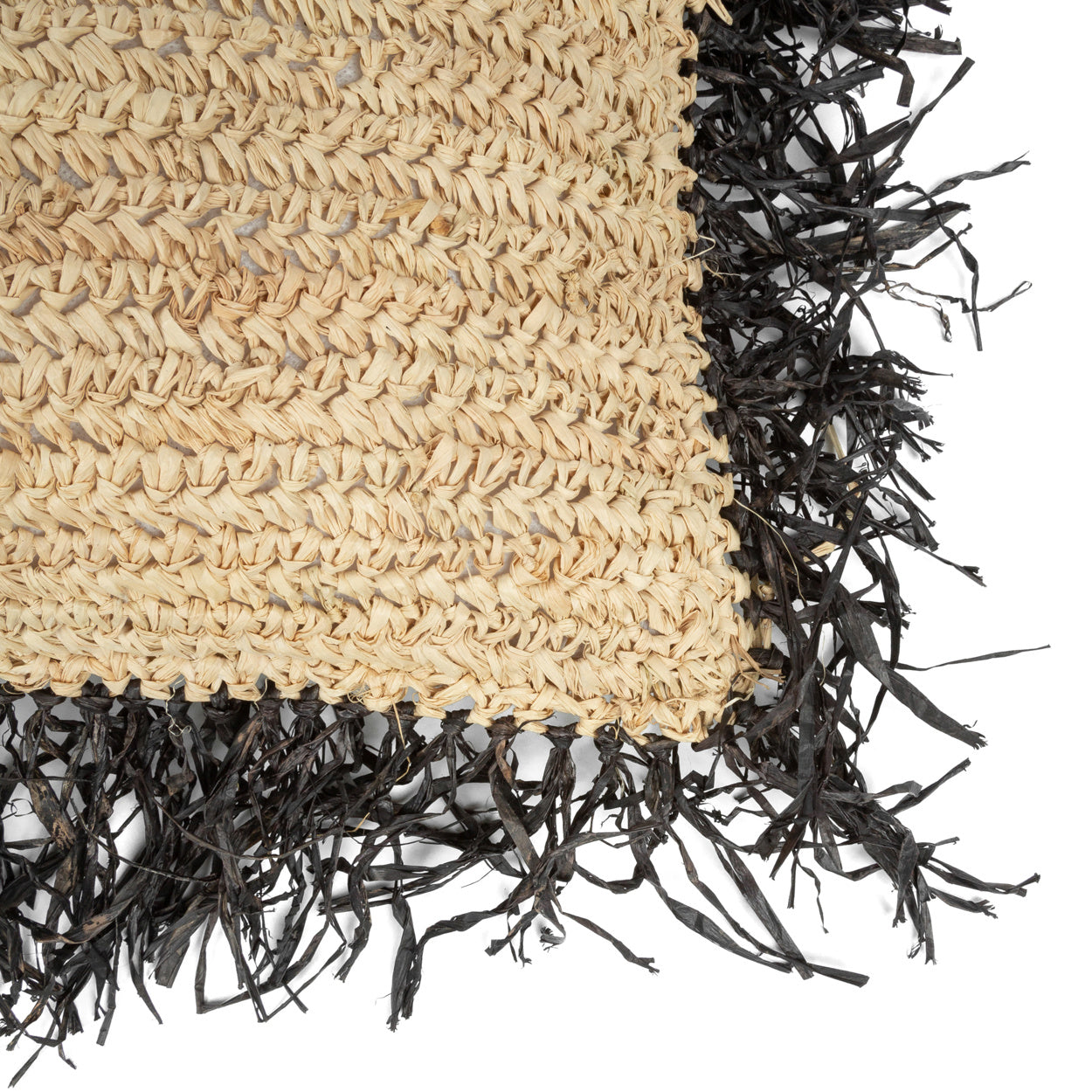 THE RAFFIA Cushion Cover black towels crop view