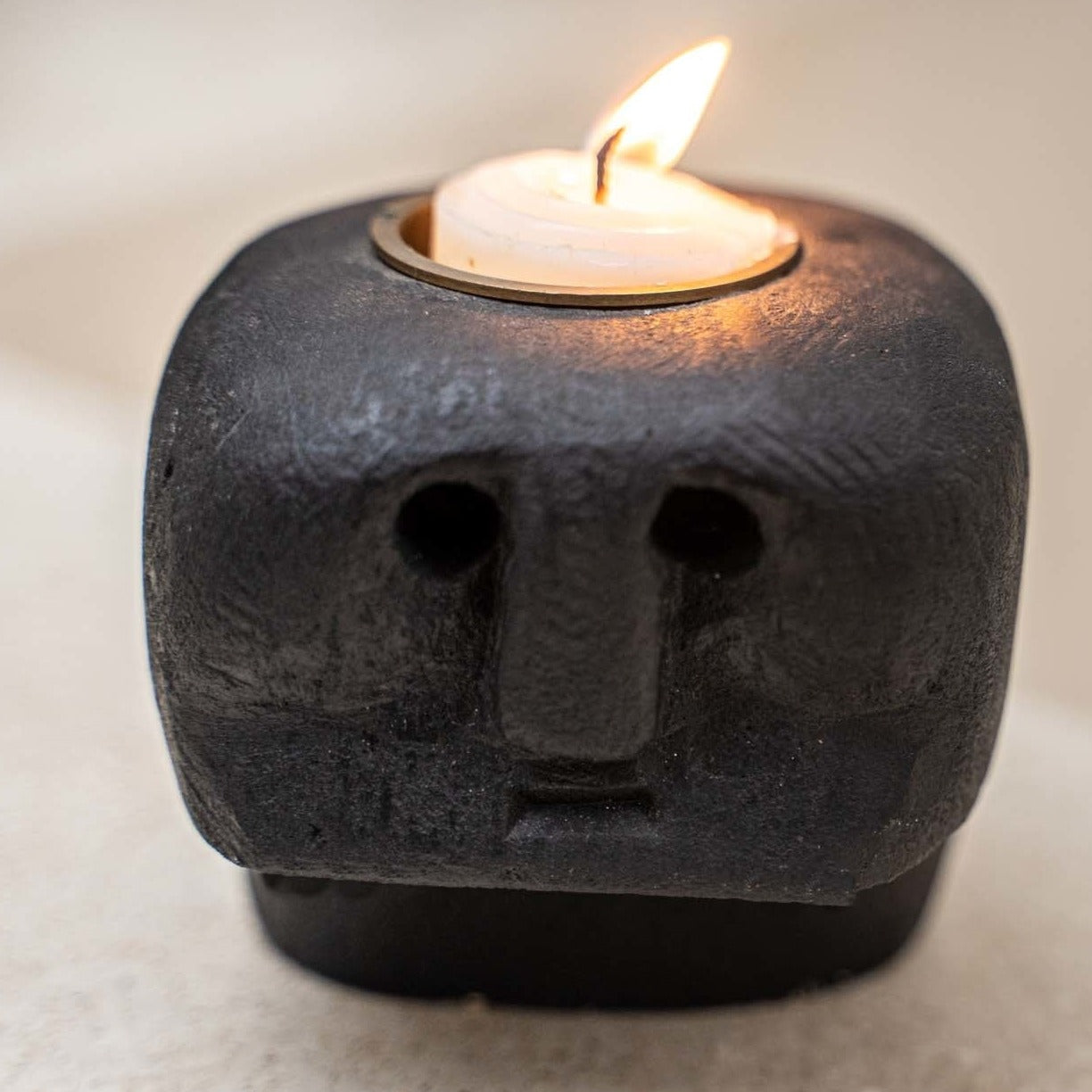 THE SUMBA STONE Candle Holder front view macro view