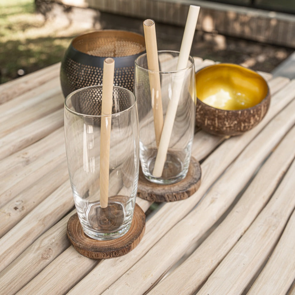THE TEAK ROOT BOHO Coasters outdoor top view