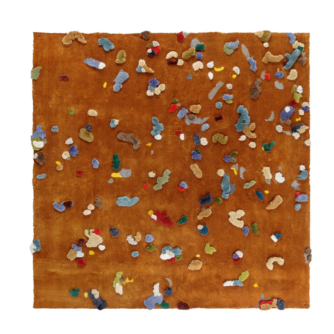 CHAOS Linen Rug-brown large