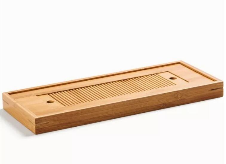 Natural Bamboo Tea Tray L size natural top view