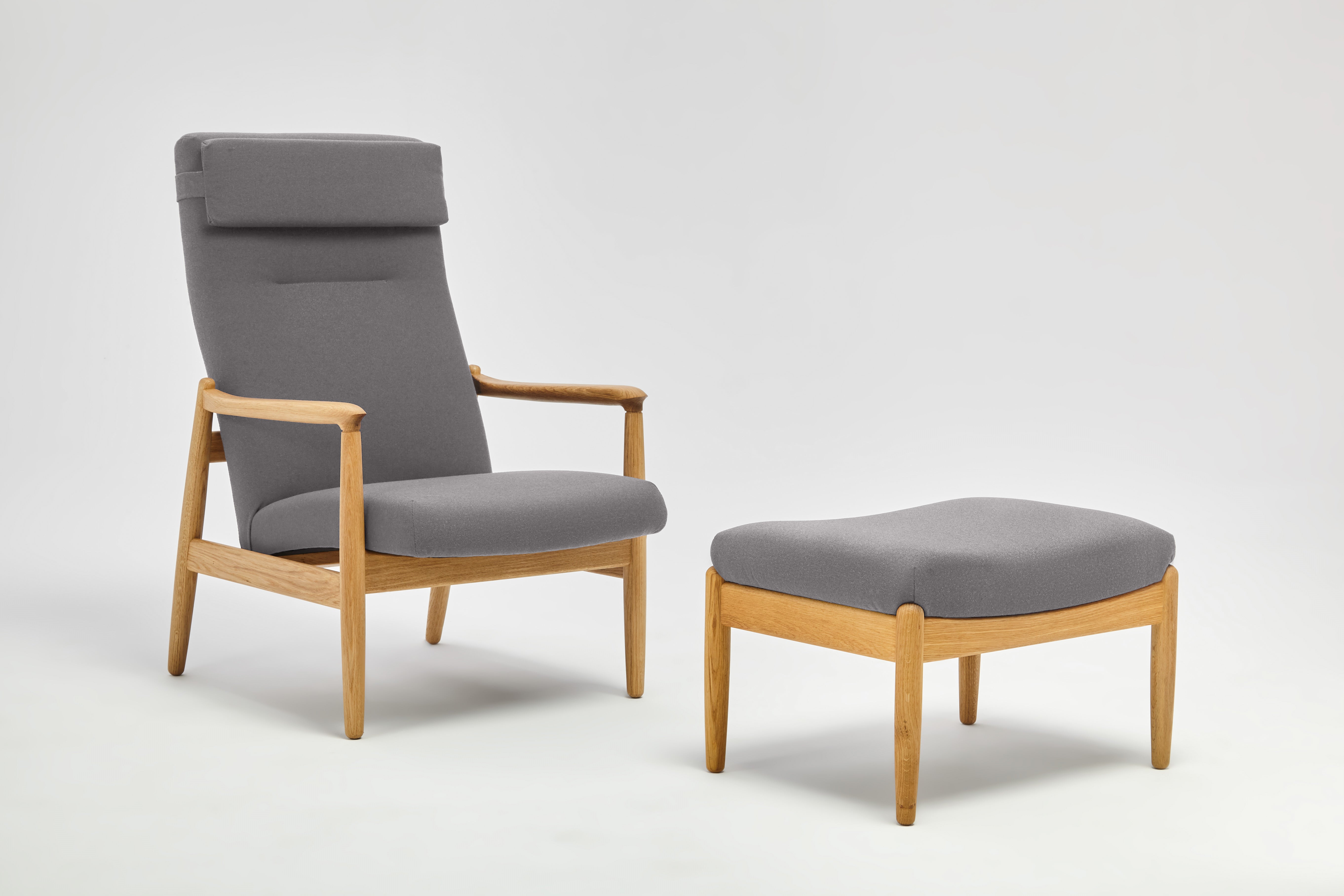 H64 Hochlehner-Sessel mit Fußstütze