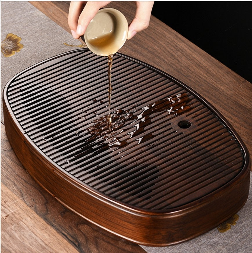 Natural Bamboo Tea Set with tea