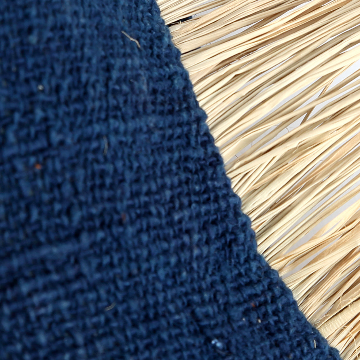 THE SAINT TROPEZ Cushion Cover Natural-Blue 50x50 macro view