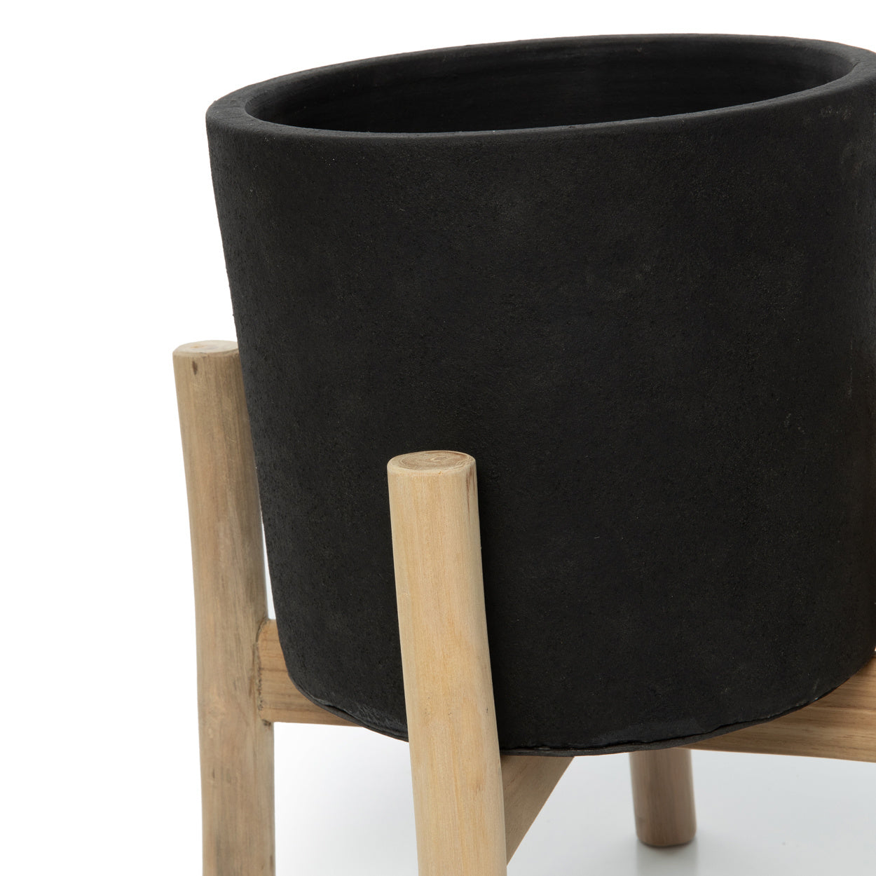 THE CHARCOAL Vase crop black detail