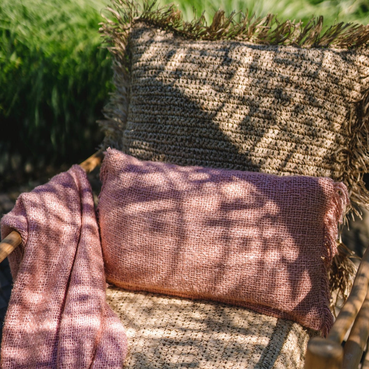 THE RAFFIA One Seater Armchair outdoor top view