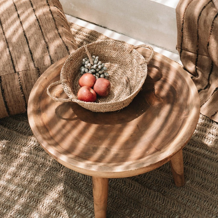 THE RAFFIA Basket Trays Set of 3 top view