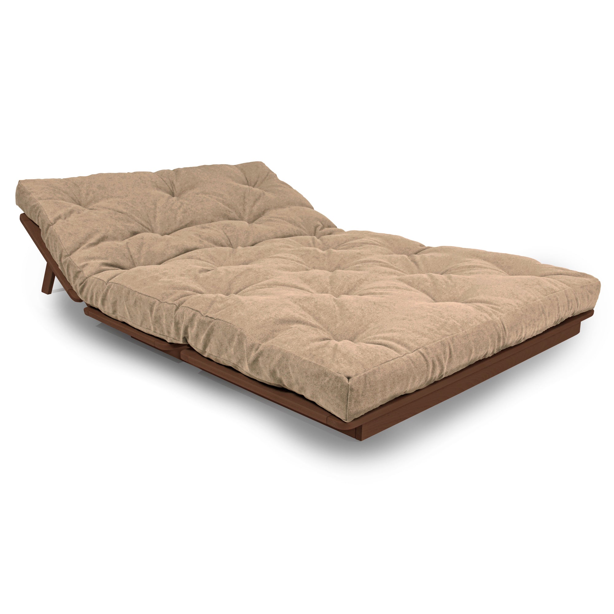 LAYTI-140 Futon-Stuhl, Buchenholz, Walnussfarbe