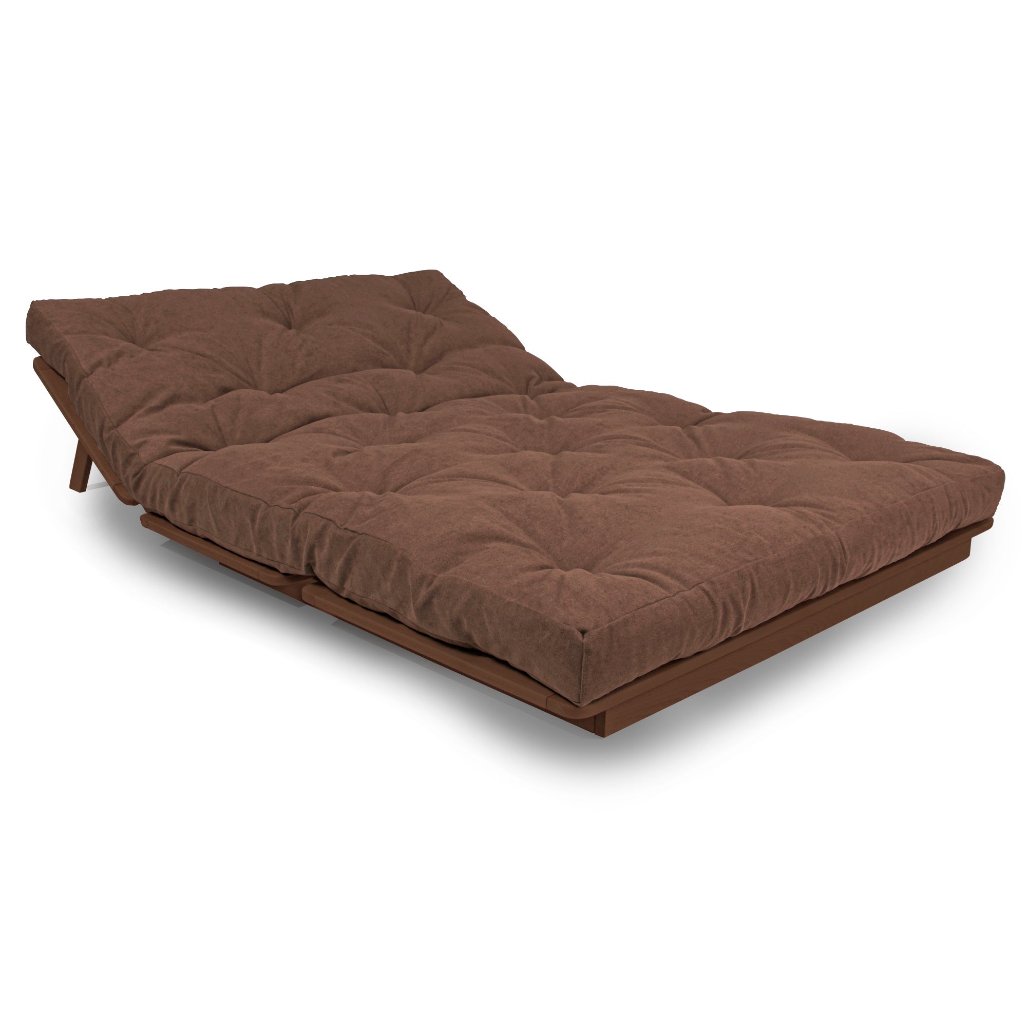 LAYTI-140 Futon-Stuhl, Buchenholz, Walnussfarbe