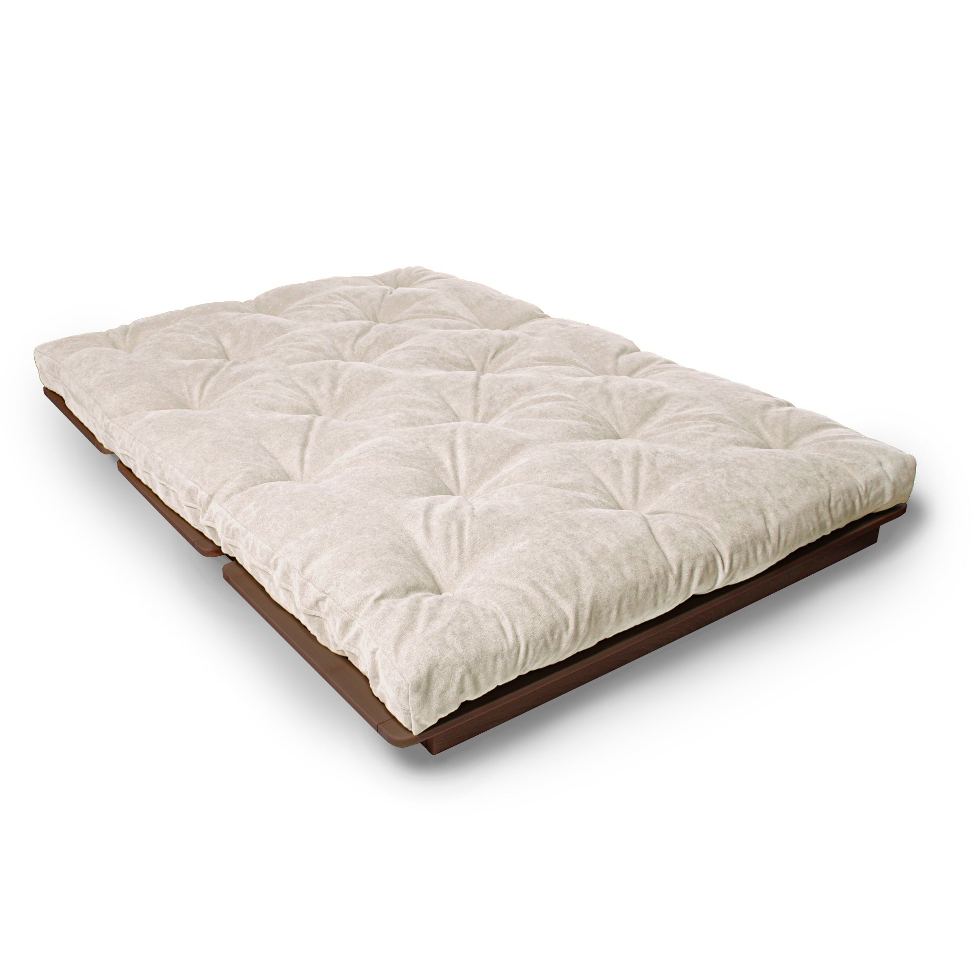 LAYTI-140 Futon-Stuhl, Buchenholz, Walnussfarbe